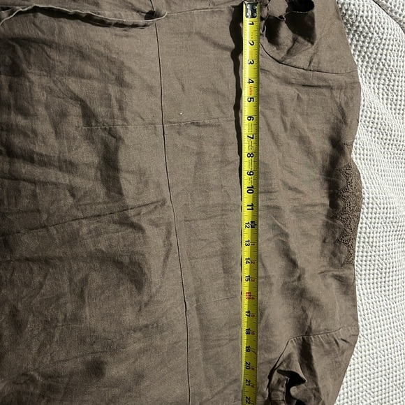 J Jill 100% linen chocolate brown dress - Picture 6 of 6